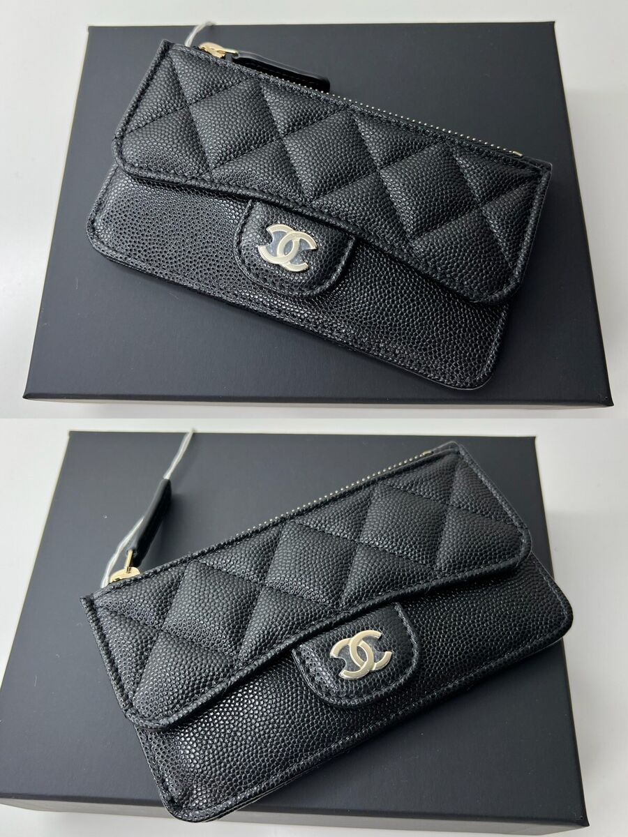 NWT 22K Chanel Classic Zipped Card Holder Wallet Caviar NWT 22K Chanel Classic Zipped Card Holder Wallet Caviar