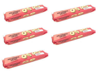 M&S Jam Sandwich Cream Biscuits 155g Pack of 5 The Perfect of Jam