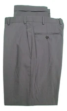 Zanella Benny Mens Charcoal Flat Front Wool Dress Pants 34x32.5