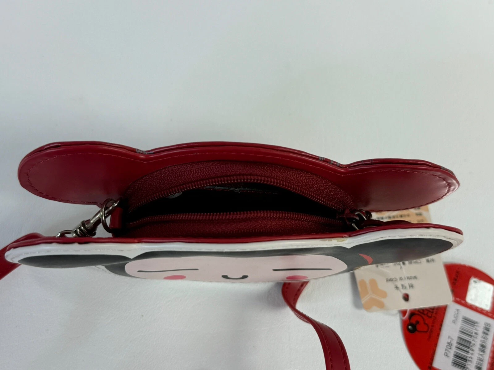 뿌까 페이스 헤드 레드 코인 파우치 미니 크로스바디 뿌까클럽 스페셜 신상품-Freehip.co.kr