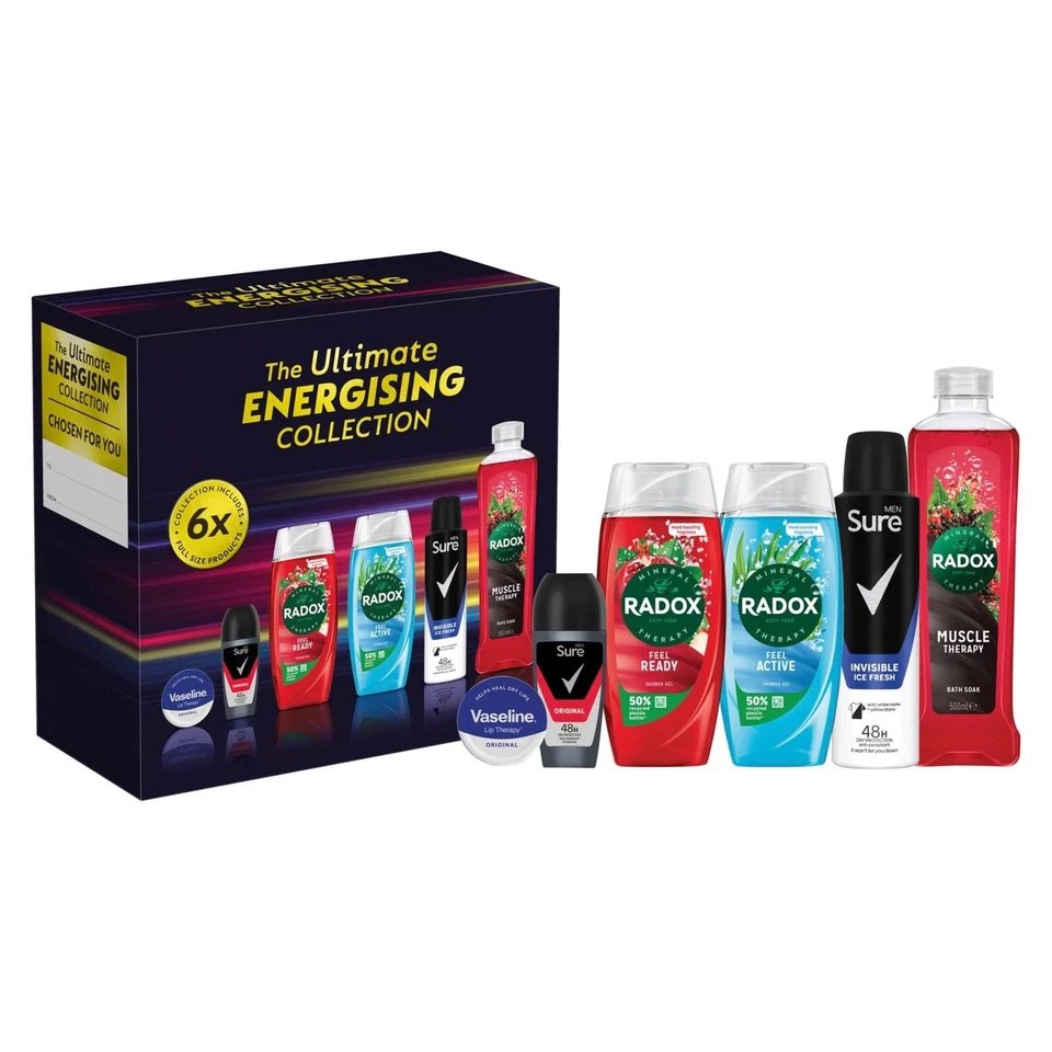 BRANDED The Ultimate Energising Collection 6 piece Gift Set – Refreshing Care for Men