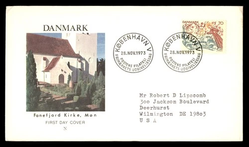 Mayfairstamps Denmark FDC 1973 Christ Church Fanefjord Kirke First Day Cover aaw