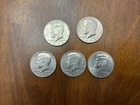Kennedy Half Dollar, Some 40 percent silver, lot of 5 coins, $2.50 face value