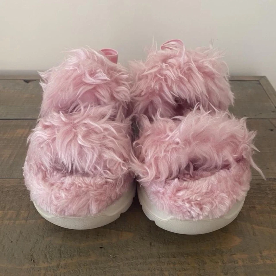 Ugg Australia Ugg Fluff Sugar Sandals Soft Pink color Platform Sandals New - Image 3 of 4