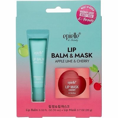 NIB Epielle K-Beauty Lip Balm & Mask Duo | Apple Lime & Cherry
