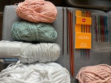 Knitting Yarn with knitting and crochet needles