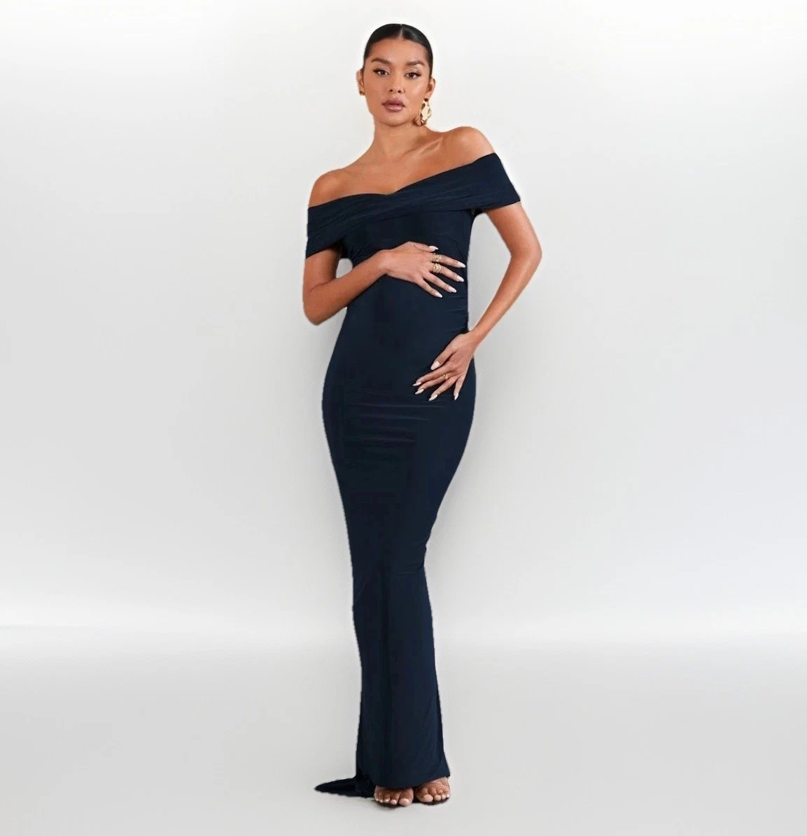 Maternity Off the Shoulder Midi Dresses for Women for sale | eBay