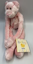 Baby Ganz Pink Hanging Bear Plush Stuffed Animal 2001 Door Hanger With Tags