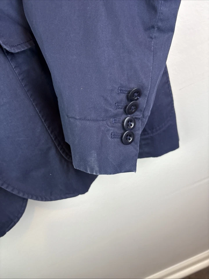 Blazer Abrigo Deportivo Polo Ralph Lauren Talla Mediana Azul Sin Estructura Azul Marino  Foto 3 de 4