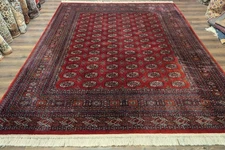 Karastan Turkoman Red Bokhara Rug #722, Wool Karastan Carpet 8.8 x 10.6, Red
