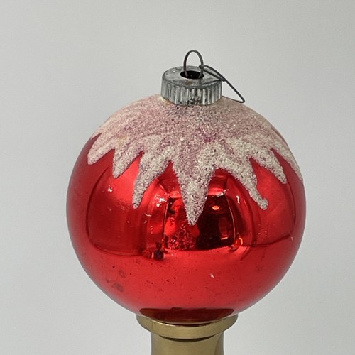 Vintage Weihnachtsschmuck x4 Glimmer Merkur Glas Germany Austria Mid Century - Bild 7 von 11