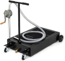 20 Gallon Oil Drain Pan with Pump, Low Profile Oil Drain Pan for Oil Change