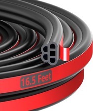 16.5 Ft Car Door Seal Strip Universal Self Adhesive Automotive Weather Stripp...