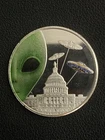 1oz Silver Round .999 Fine Silver Aliens Over White House Solar System Reverse