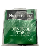No Nonsense Pantyhose Control Top Size Q Black 