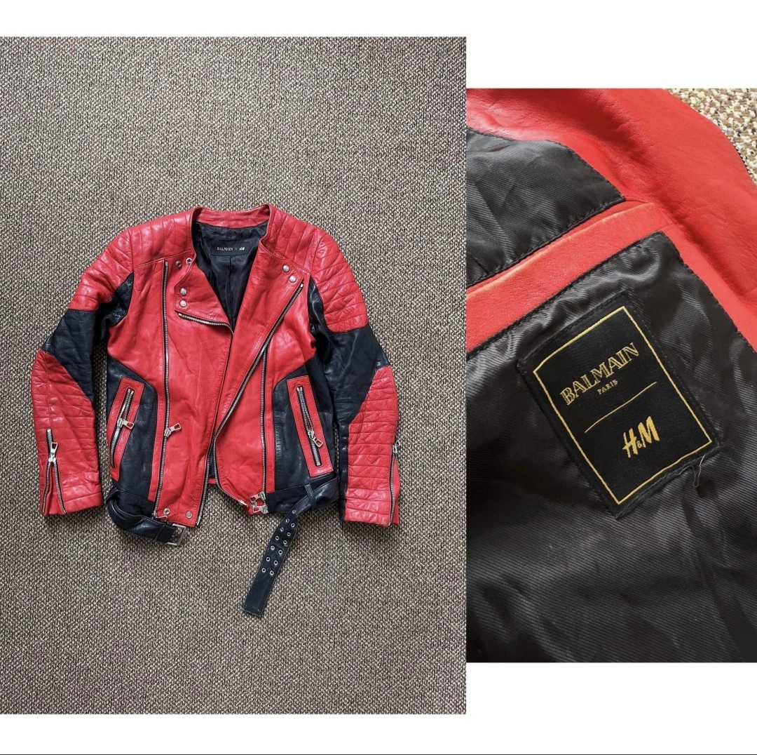 Preços baixos em Balmain x H&M Casacos e jaquetas de couro para