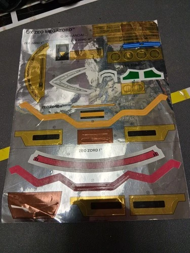 Power Rangers Dx Zero Megazord Vintage Sticker Sheet