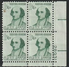 U.S. Sc. #1279 Plate Blocks, MNH, 1967 Albert Gallatin
