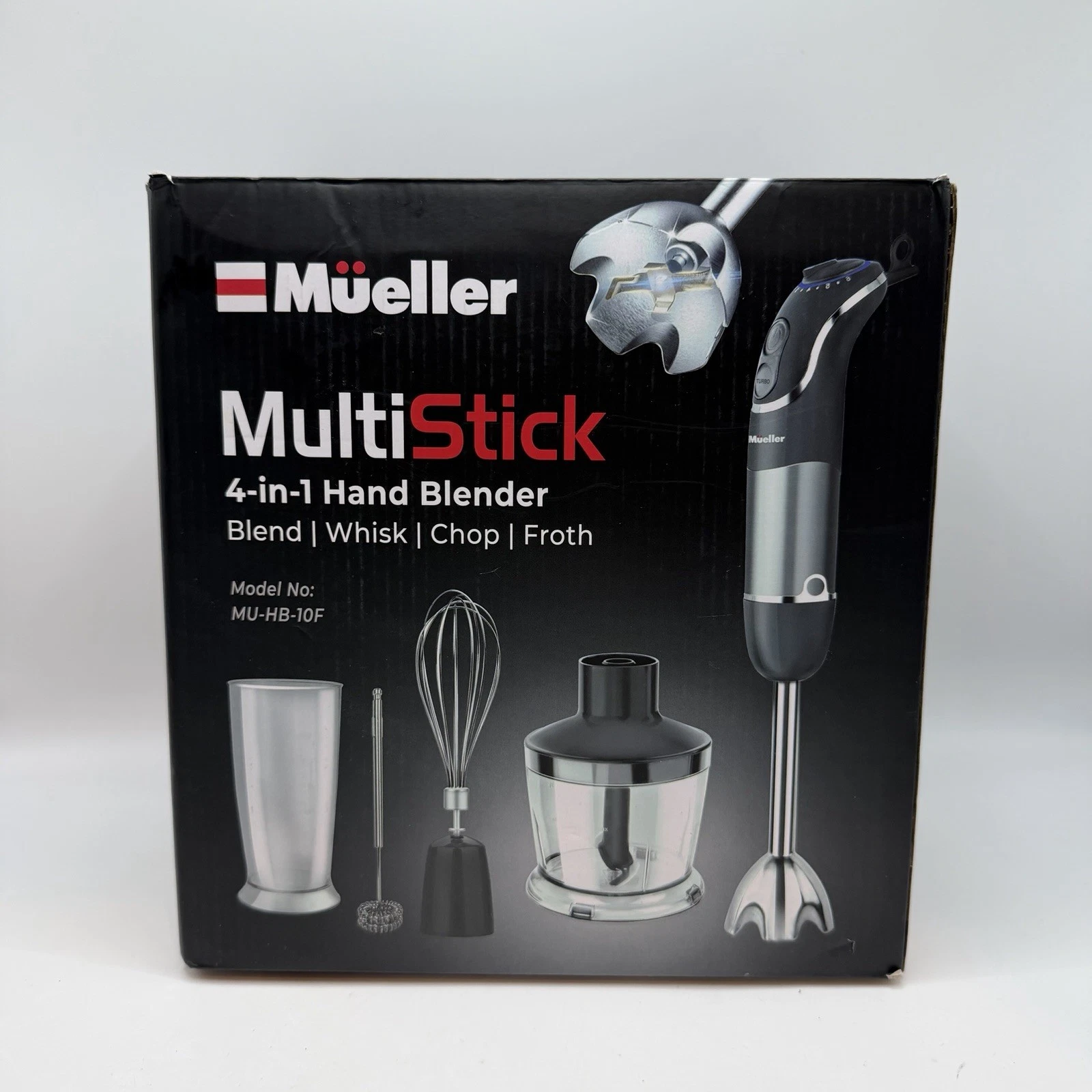 NEW Mueller MultiStick 4-in-1 Hand Blender MU-HB-10F 800W Immersion Blender
Opens in a new window or