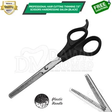 Professional Hair Cutting Thinning Scissors 7.5" Double-Sided W/Plastic Handle