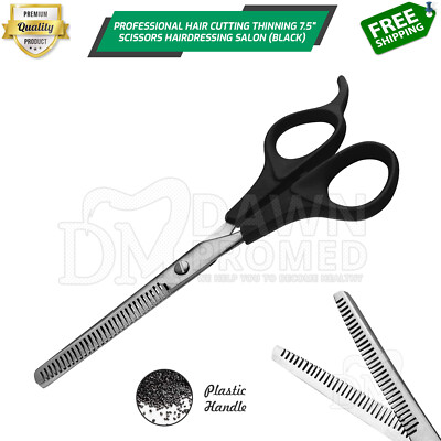 Professional Hair Cutting Thinning Scissors 7.5'' Double-Sided W/Plastic Handle