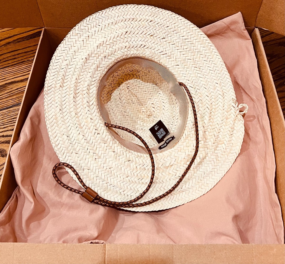 BEIGE MIU MIU PALMETTO HAT ストローハット MIU MIU Palmetto Hat Beige Cognac | eBay