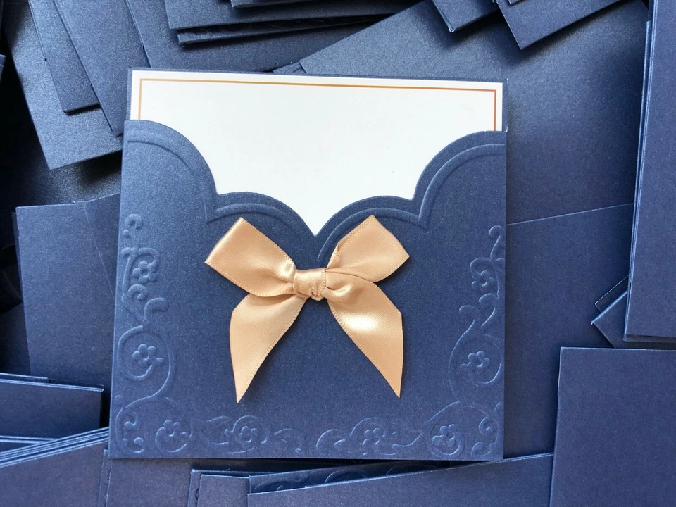 Pack de 20 tarjetas de agradecimiento IDNY Navy tarjetas en blanco tarjetas de invitación con sobres Foto 3 de 4