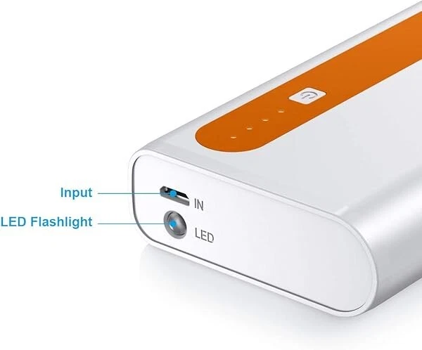 Banco de alimentación cargador de batería externo de 10.000 mAh con salida USB doble Foto 4 de 4