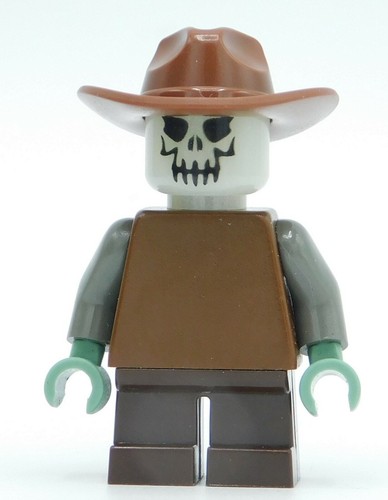 dark skeleton face with cowboy hat 