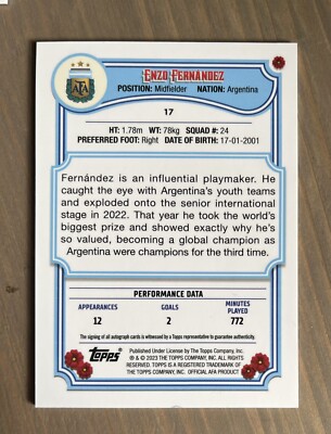 Topps Argentina FILETEADO ENZO インサート25シリ Topps Argentina Fileteado 2023 - Hobby Box, Stickerpoint
