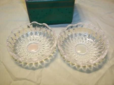 New "Avon 100" 1986 Presidents Club GREEN Real Lead Crystal Covered Dish FRANCE