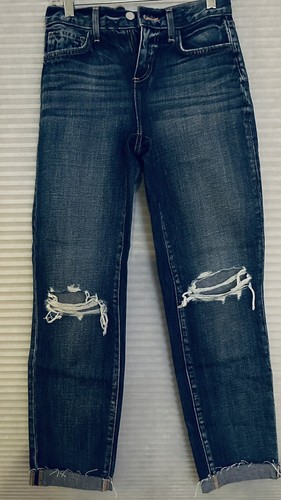 L’agence jeans 24 High Rise Distressed Straight Leg Crop Jeans - Picture 4 of 9