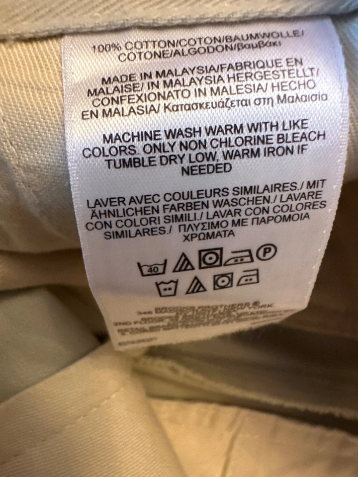 Pantalones Brooks Brothers Niños Beige Algodón Talla 10 Calce Clásico Freppy Iglesia Escuela Foto 4 de 4