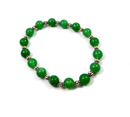 Green Aventurine Bracelet 8mm Beads Stretch Stunning Natural Gemstone Jewelry - Zdjęcie 1 z 3