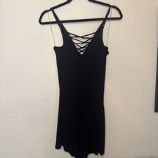 Rue 21 Women  s Black Romper Caged Small NWT