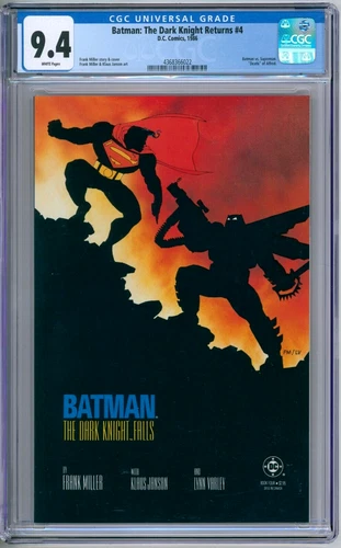Batman The Dark Knight Returns 4 CGC Graded 9.4 NM Frank Miller DC Comics 1986