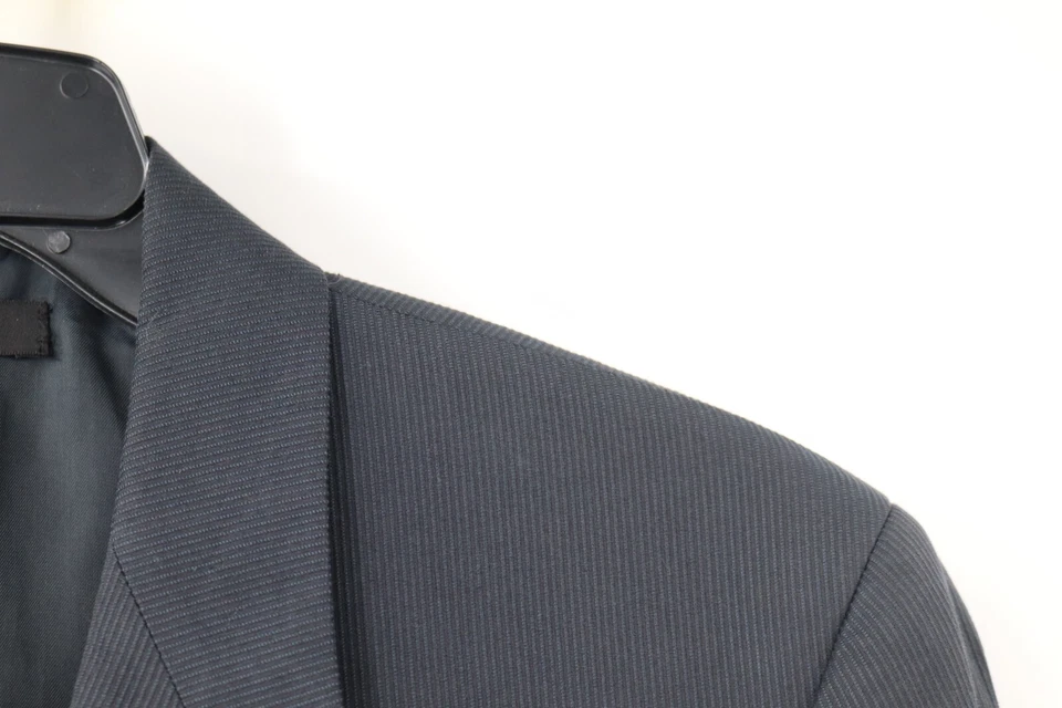 MARC JACOBS Sport Coat Mens 38 Two Button Blue gray Cotton Pinstripe Blazer - Image 2 of 4