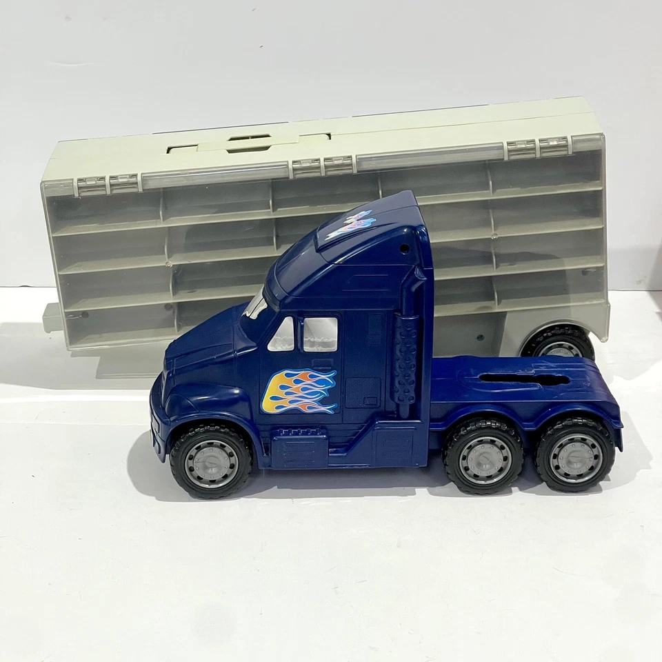 Big Rig Truck Hauler Car Carrier Holds 44 Die Cast Cars With Handle - Image 4 of 4