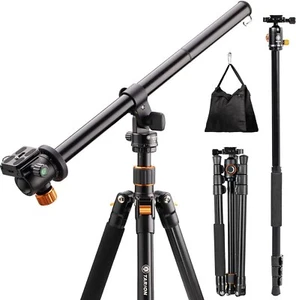 TARION Monopode de trépied de caméra 61" Tête de boule panoramique pliable avec 18.9" Horizont