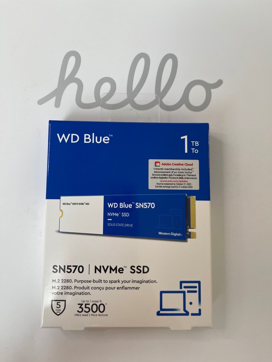 NEW!!! WDS100T3B0C WD BLUE SN570 NVME SSD 1 TB INTERNAL PCIe M.2 2280 3500  MB/S