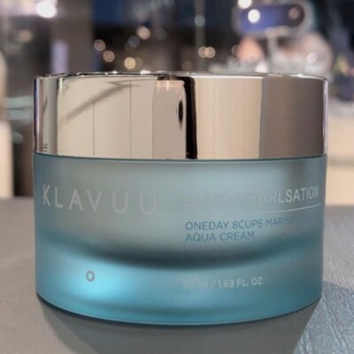 KLAVUU Blue Pearlsation One Day 8 Cups Marine Collagen Aqua Cream 50ml KOREA HIT