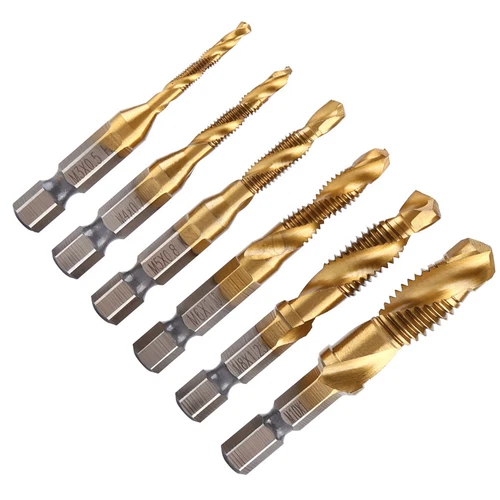 1/4" Sechskantschaft Bohrer Set mit Gewindeschneider M3-M10 Sechskantschaft - Bild 5 von 12