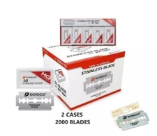 Dorco Red ST301 Double Edge Stainless Razor Blades 2 Cases  | 2000 Blades