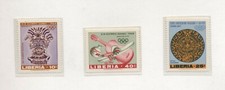 Liberia 1967 Mexico Olympics 2 Series Cpl And 1 Bf New Mint Never Hinged T1547