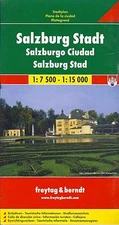 Map of Salzburg, Austria, by Freytag & Berndt