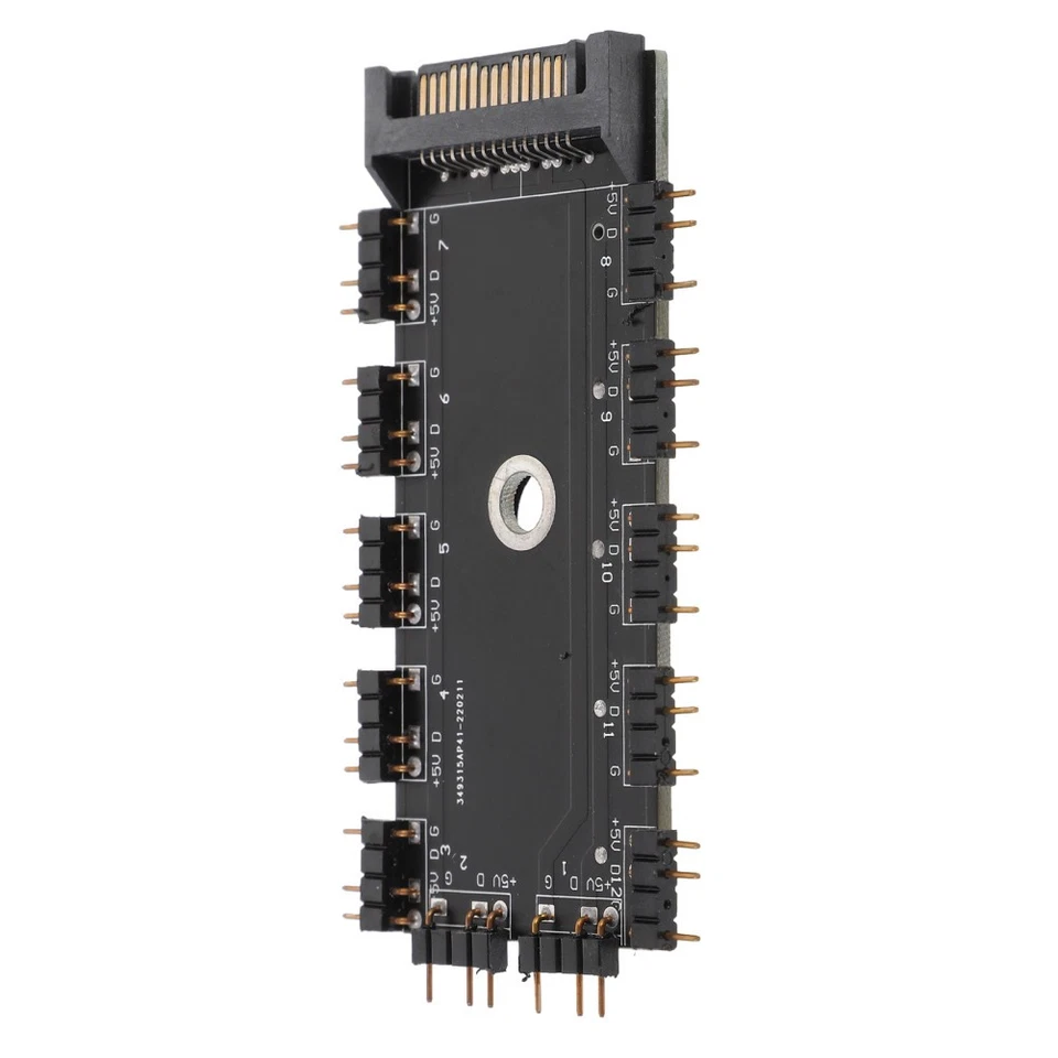 1 Set of ARGB Hub Multi-use RGB Fan Hub PC Fan Hub Controller RGB Accessory