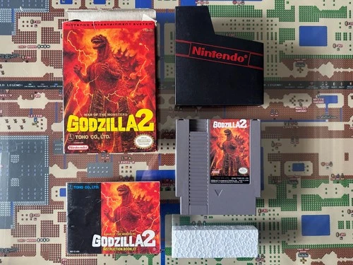NES Nintendo Godzilla 2 War of the Monsters CIB Complete in Box GENUINE TESTED