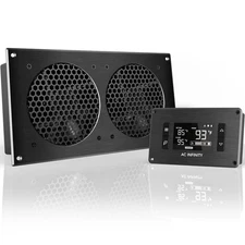 AIRPLATE T7, Quiet Cooling Fan System 12" with Thermostat Control, for Home T...
