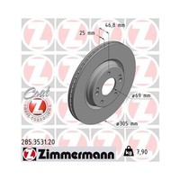 Zimmermann 285.3531.20 Bremsscheibe Vorderachse FüR Hyundai Kia Kia (Dyk)