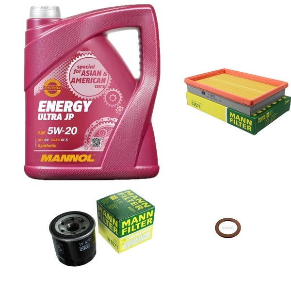 Mann Inspektionspaket 5L Mannol Energy 5W-20 FüR Mazda 626 III Hatchback-image